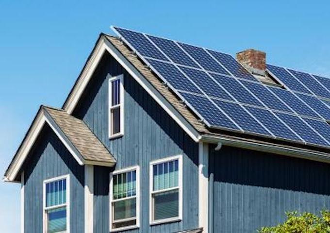 House with solar panels