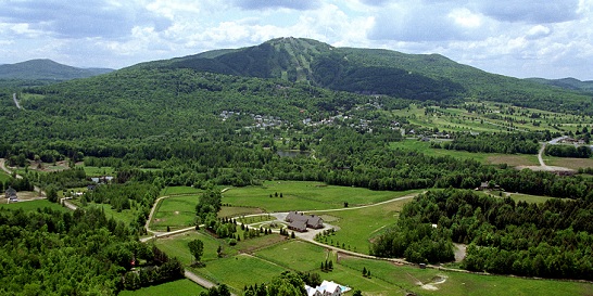 aerial view of valley