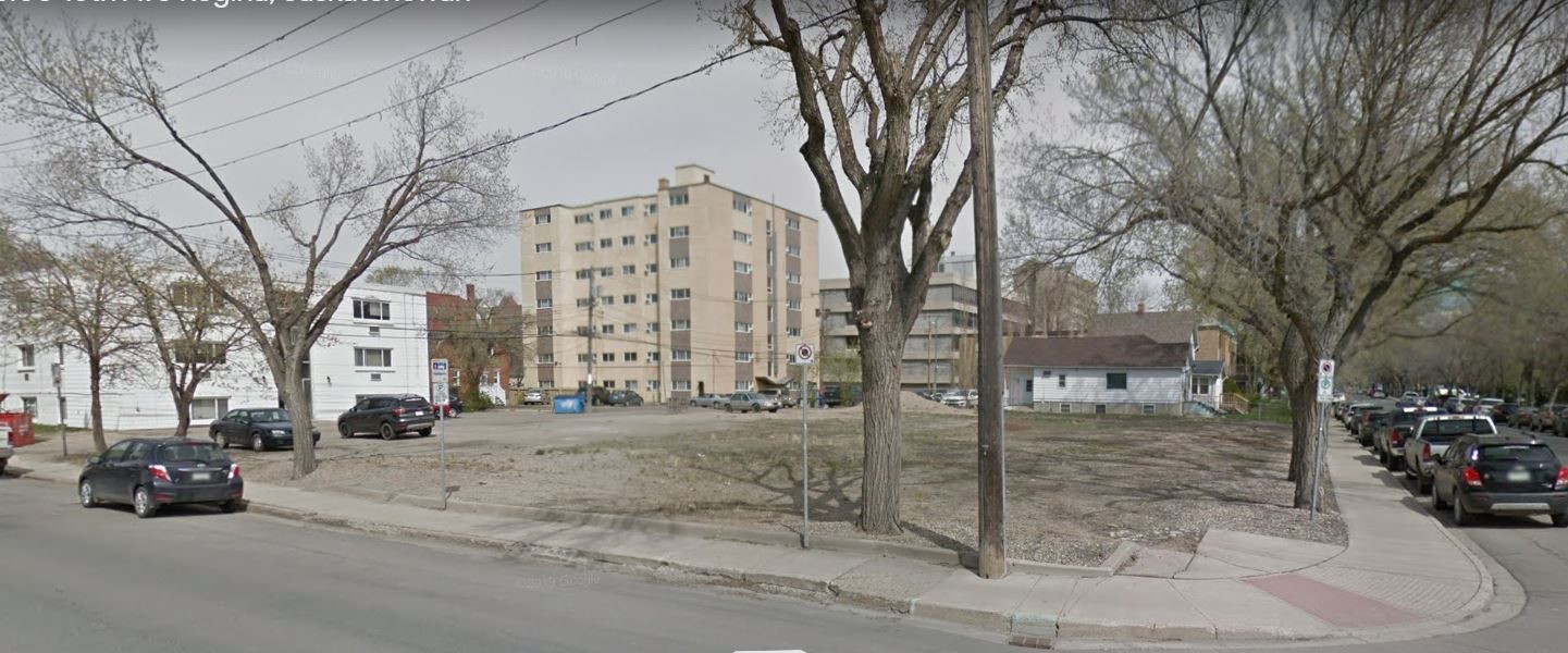 Parking lot in Regina, SK identified through the City's new land use strategy
