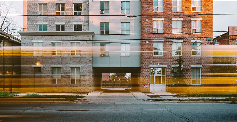 affordable housing building taken from the outside