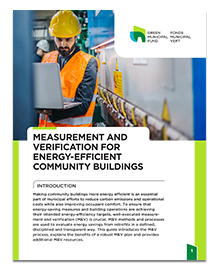 Measurement and verification for energy efficient community buildings guide cover
