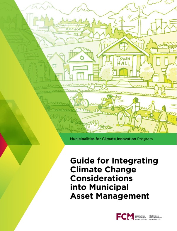 Cover of guide for integrating climate change considerations into municipal asset management