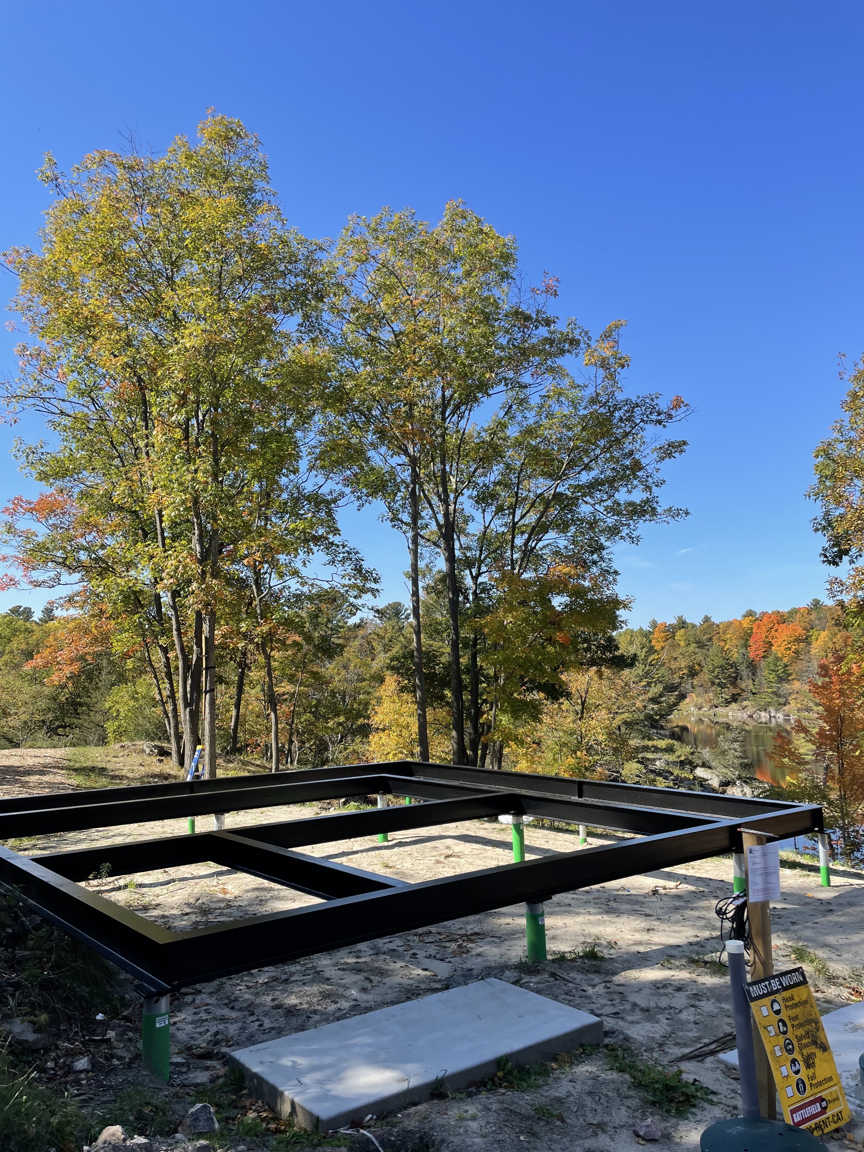 The foundation of a CABN home under construction