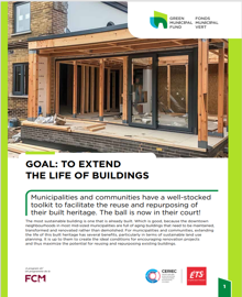 Image of a factsheet resource titled “Goal: To extend the life of buildings”