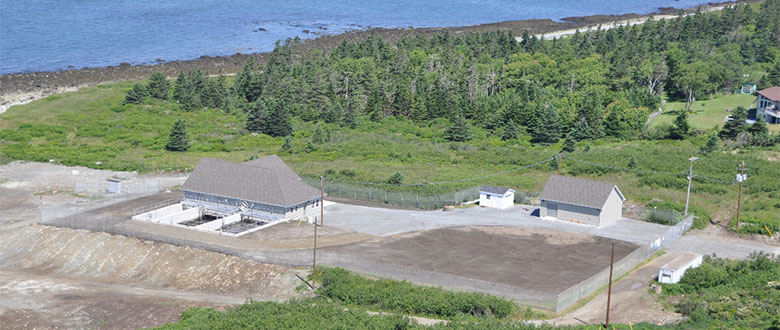 View of West Pubnico Water Treatment Facility Site in District of Argyle, NS.