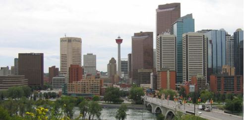 View of the city of Calgary