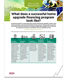 What does a successful home upgrade financing program look like? 