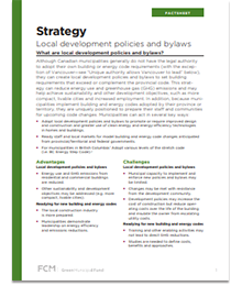 Strategy: Local development policies and bylaws