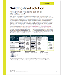 Building-level solution: Heat pumps replacing gas or oil
