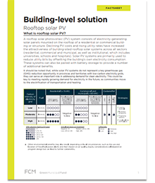 Building-level solution: Rooftop solar PV