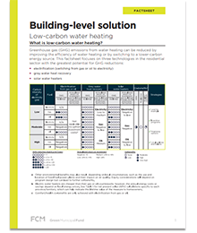 Building-level solution: Low-carbon water heating