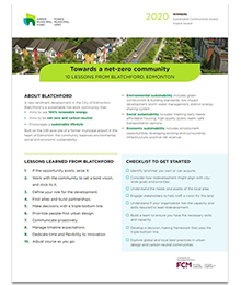 Towards a net-zero community Fact Sheet