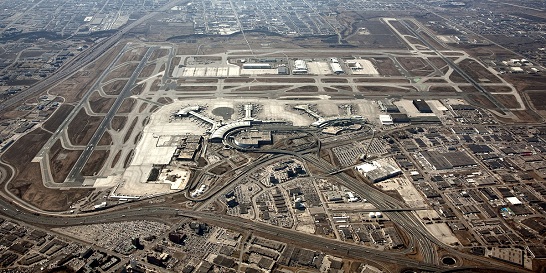 Aerial view of Toronto Pearson International Airport