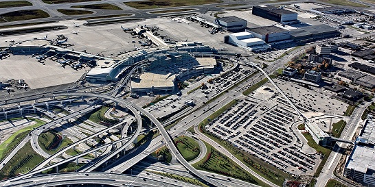 Aerial view of Toronto Pearson International Airport