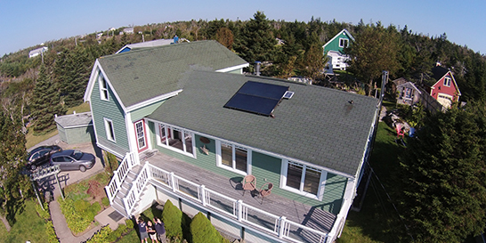 The solar panel on the roof of this house in Halifax
