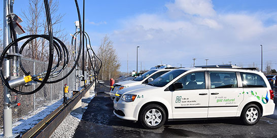 City of Saint Hyacinthe vehicles that are fuelled by natural gas.