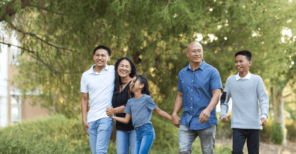 Family walking