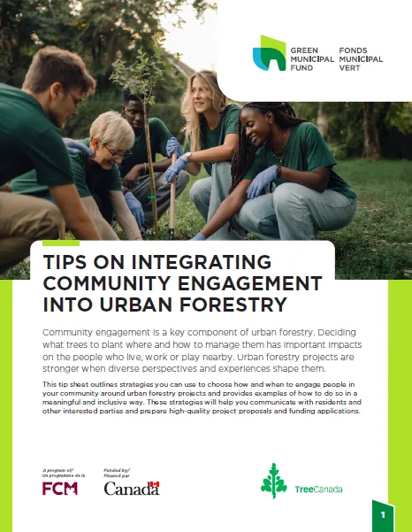 Cover page of the community engagement tip sheet  