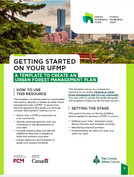 Cover photo of Urban Forest management plan template